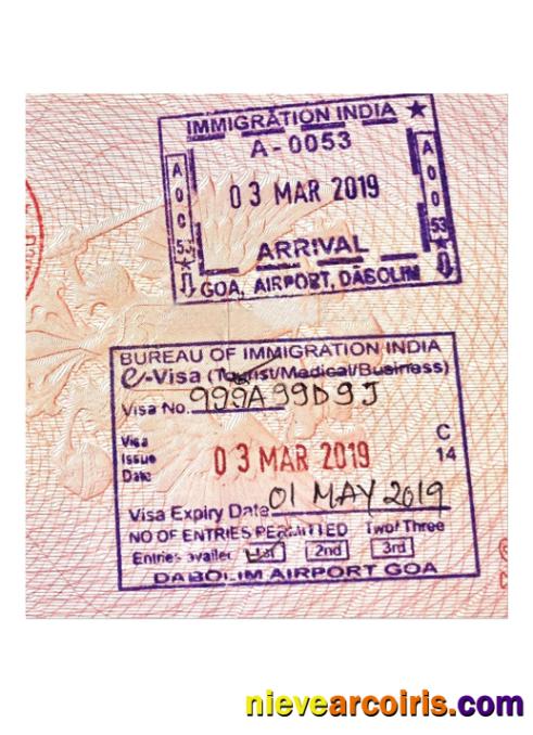 INDIA VISA STAMP